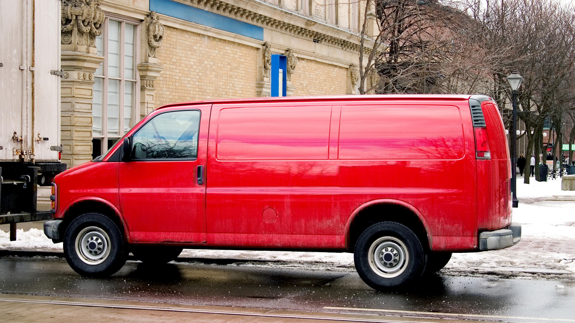 Van mockup isolated concept, Truck mock up